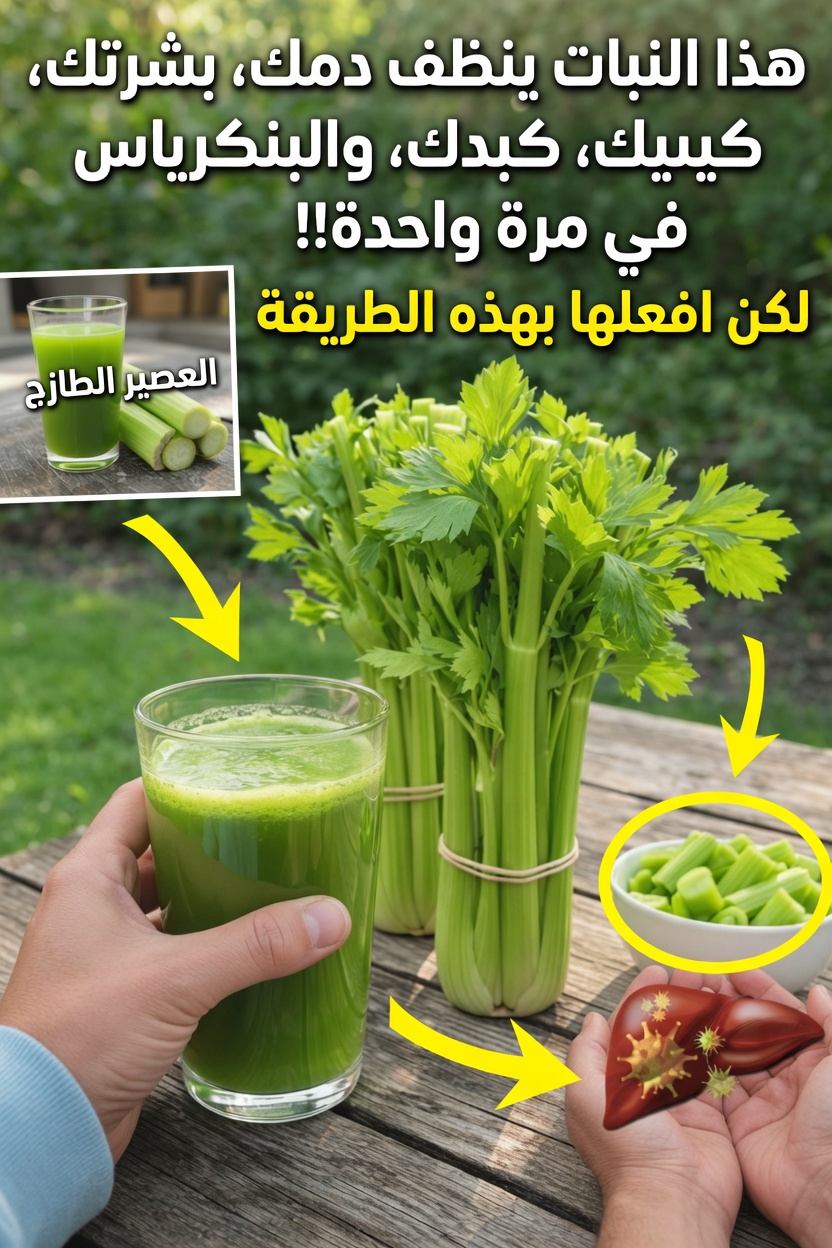 عصير الكرفس: عادة يومية بسيطة يستكشفها كثير من الناس لتعزيز العافية بشكل أفضل