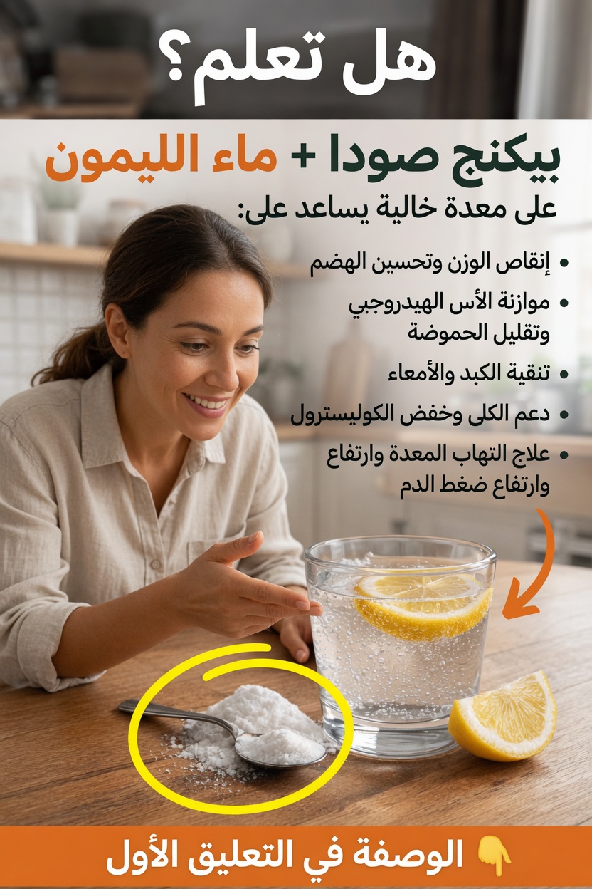 اكتشف ما يحدث حقًا عندما تخلط صودا الخبز مع ماء الليمون على معدة فارغة كل صباح