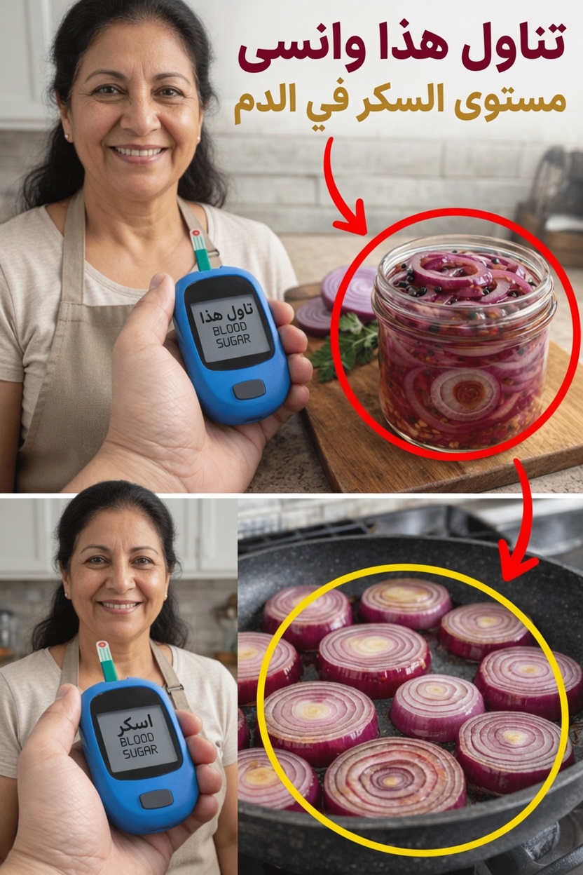 قد تساعد وصفة البصل الأحمر البسيطة هذه في دعم مستويات السكر الصحية في الدم ضمن وجباتك اليومية