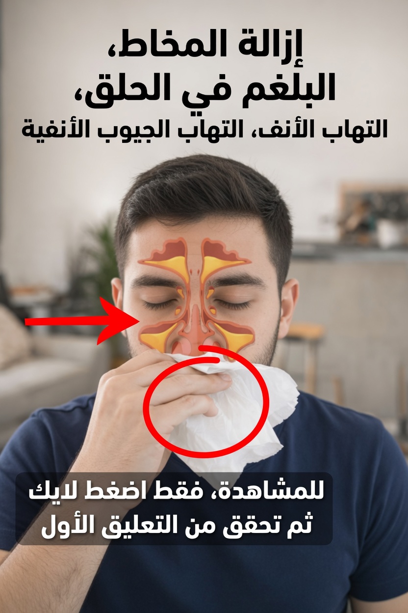 كيفية التخلص من المخاط والبلغم في الحلق والأنف بعادات يومية بسيطة