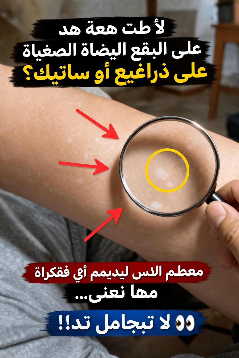 ما هذه البقع البيضاء الصغيرة على الذراعين والساقين؟