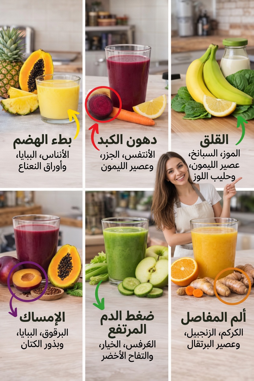 عصائر الديتوكس الطبيعية: وصفات بسيطة لدعم عافية جسمك كل يوم