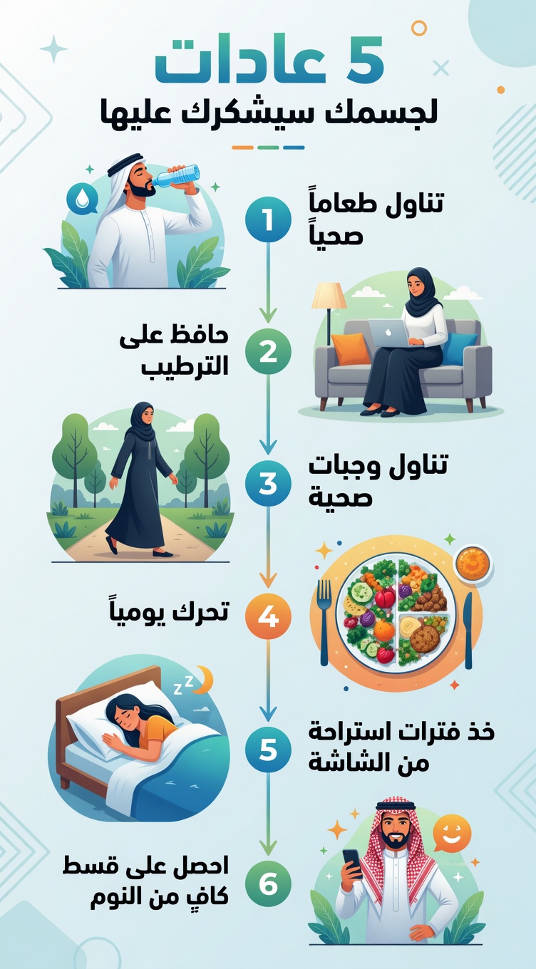 العادات اليومية البسيطة التي قد تدعم صحتك العامة (ولماذا هي مهمة)
