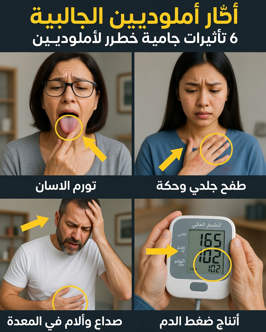 ما هي الآثار الجانبية الستة الشائعة لأملوديبين، وماذا يمكنك أن تفعل حيالها؟