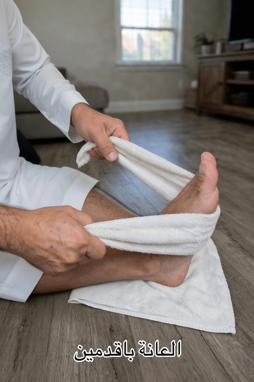 تمرين سهل واحد لتمديد القدم يستخدمه كثير من كبار السن فوق الستين لتحسين الحركة اليومية والراحة