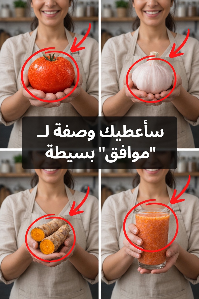 وصفة بسيطة لمشروب الطماطم والثوم والكركم لصحة الرجال فوق سن الأربعين