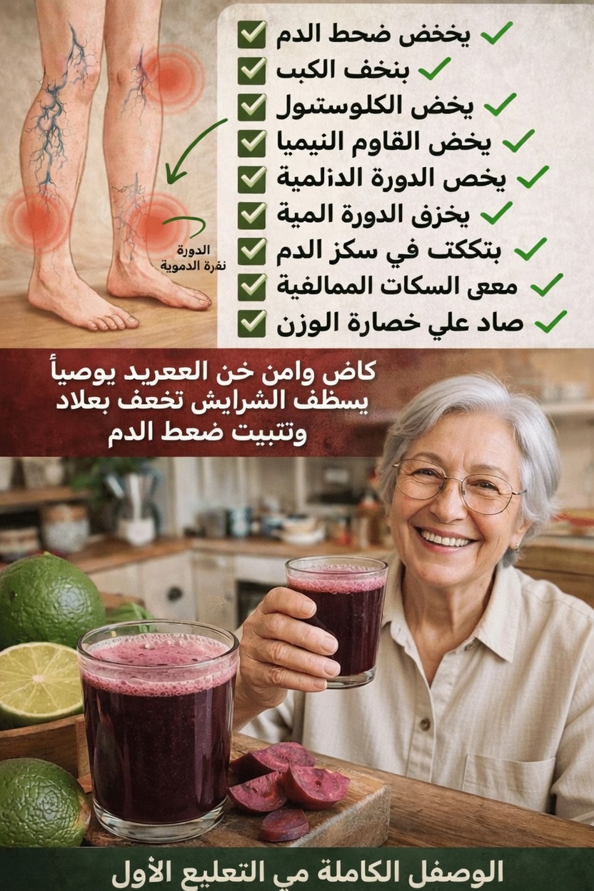 اكتشف عادة العصير اليومية البسيطة التي تدعم الدورة الدموية الصحية وضغط الدم الطبيعي بشكل طبيعي