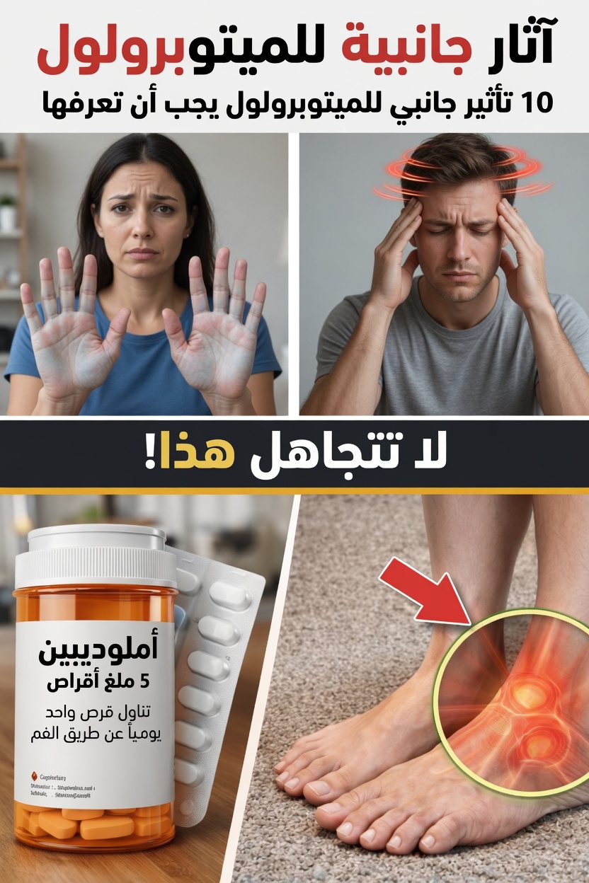 10 آثار جانبية شائعة لدواء ميتوبرولول يجب أن تعرفها وتناقشها مع طبيبك