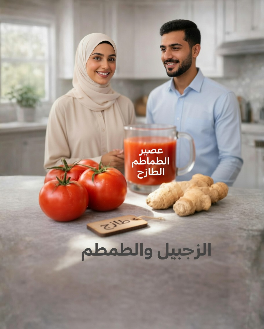 عصير الطماطم والزنجبيل: عادة يومية بسيطة لعافية أفضل