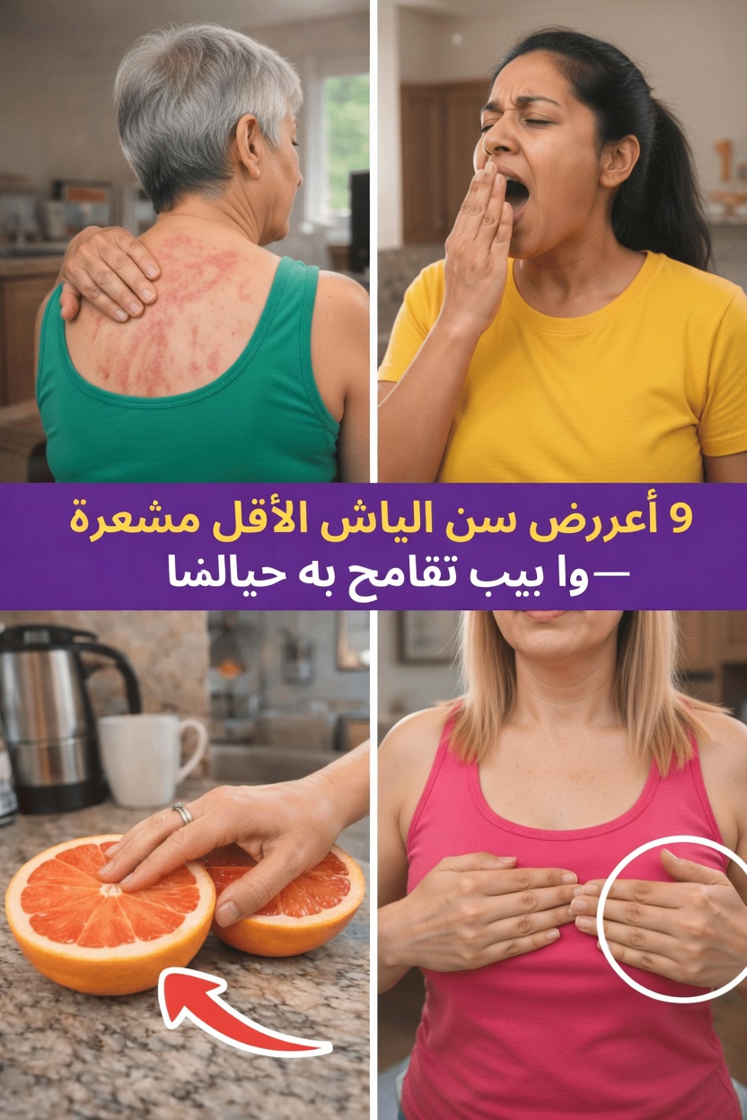 9 أعراض أقل شهرة لانقطاع الطمث تتجاهلها كثير من النساء وعادات يومية بسيطة قد تساعد