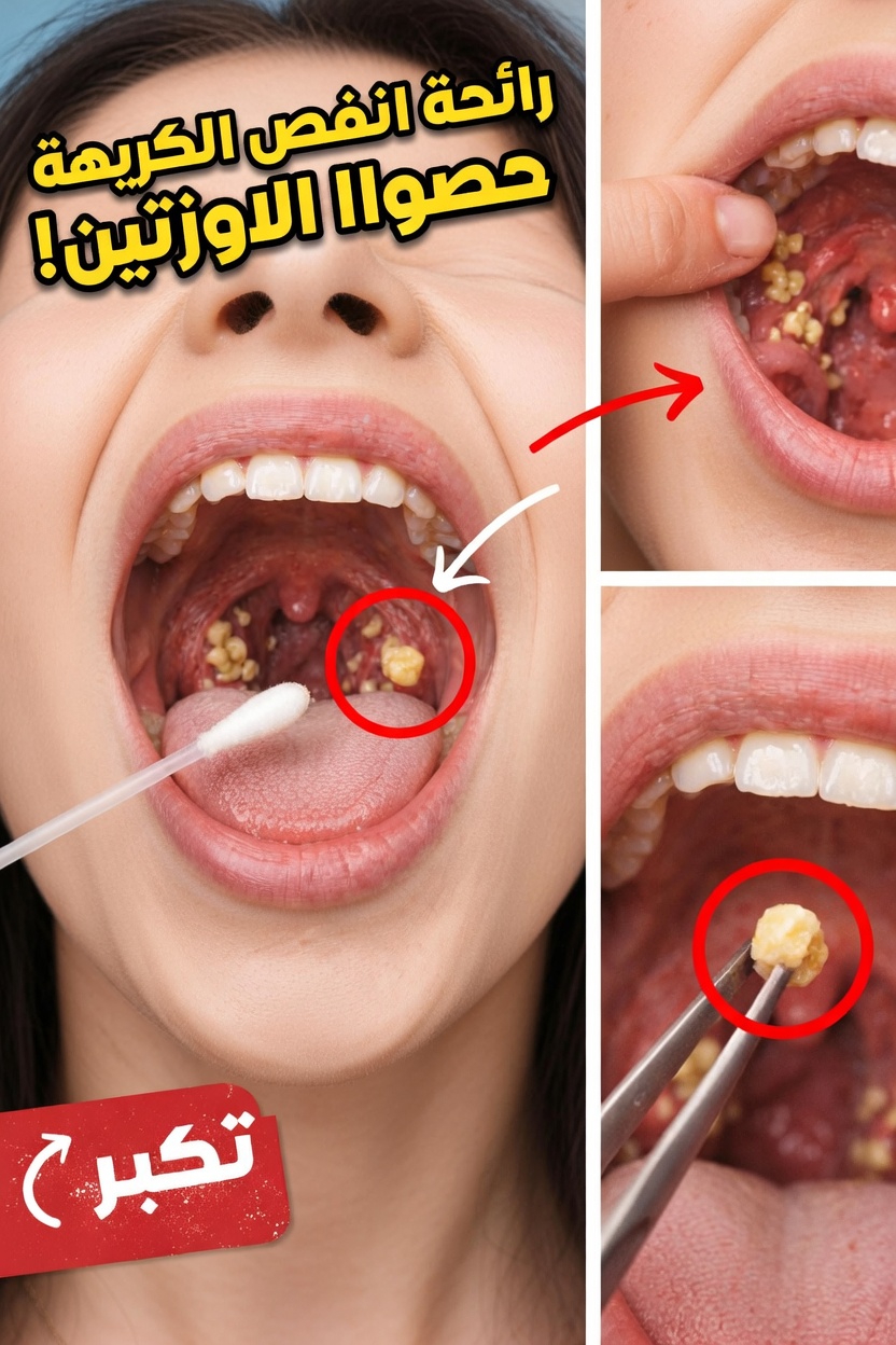لماذا تستمر رائحة الفم الكريهة حتى بعد تنظيف الأسنان بالفرشاة؟ هل يمكن أن تكون حصى اللوزتين السبب الخفي؟