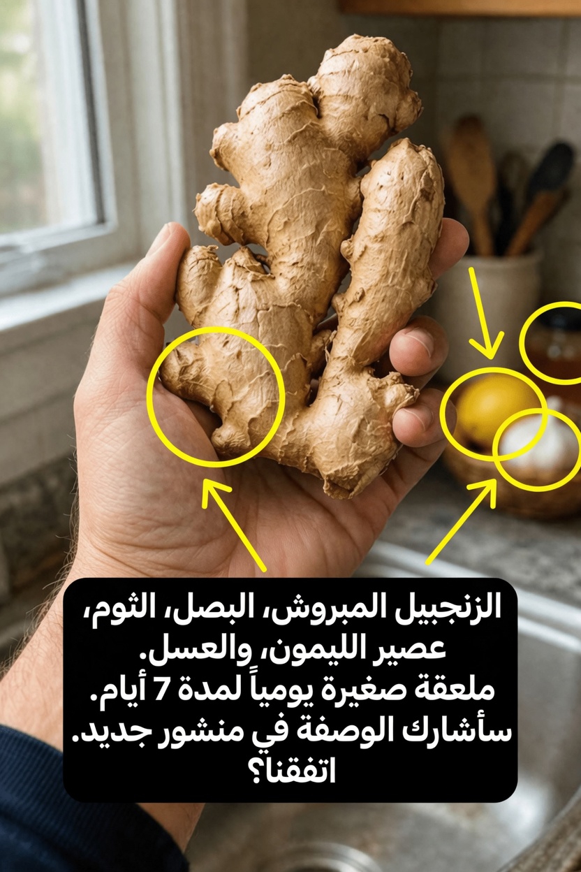 هل جرّبت هذا المزيج البسيط من الزنجبيل والبصل والثوم والليمون والعسل للعافية اليومية؟