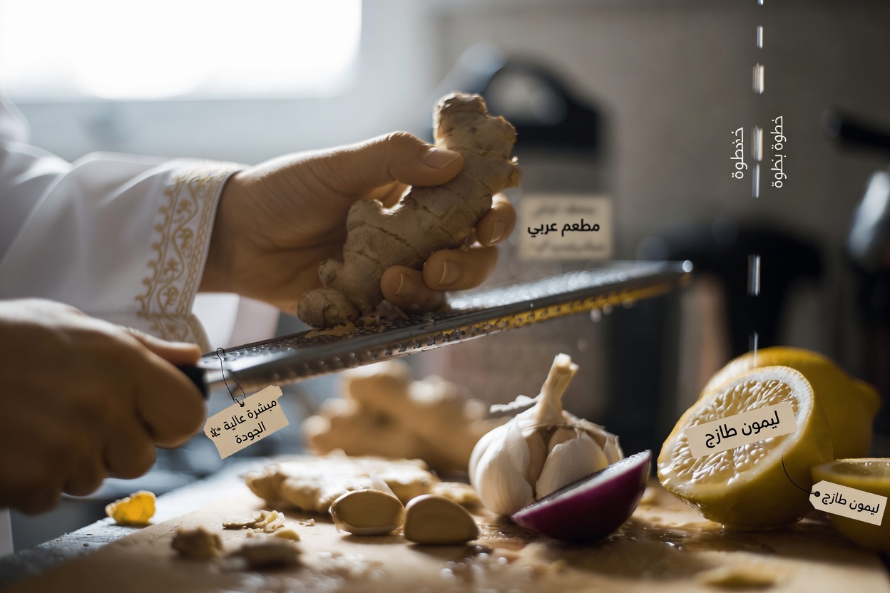 هل جرّبت هذا المزيج البسيط من الزنجبيل والبصل والثوم والليمون والعسل للعافية اليومية؟