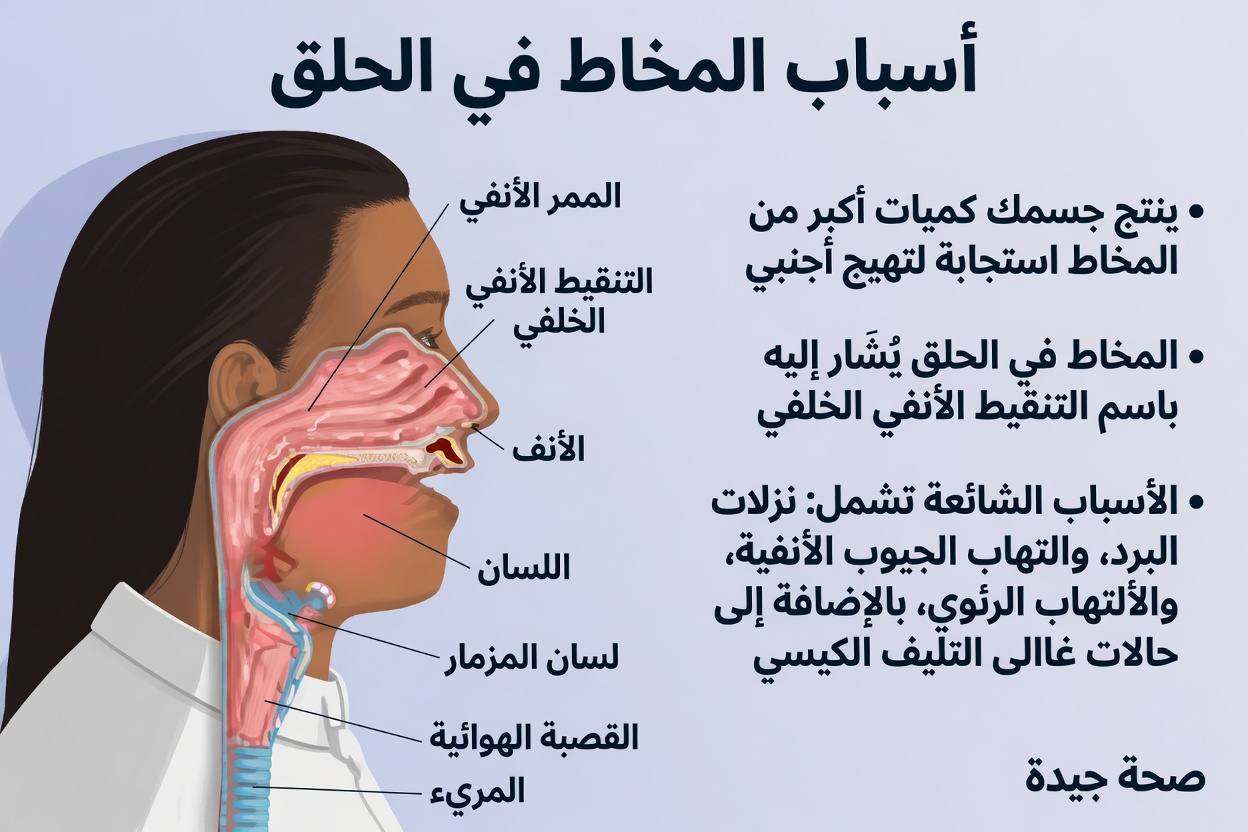 لماذا يتراكم المخاط والبلغم بسهولة شديدة