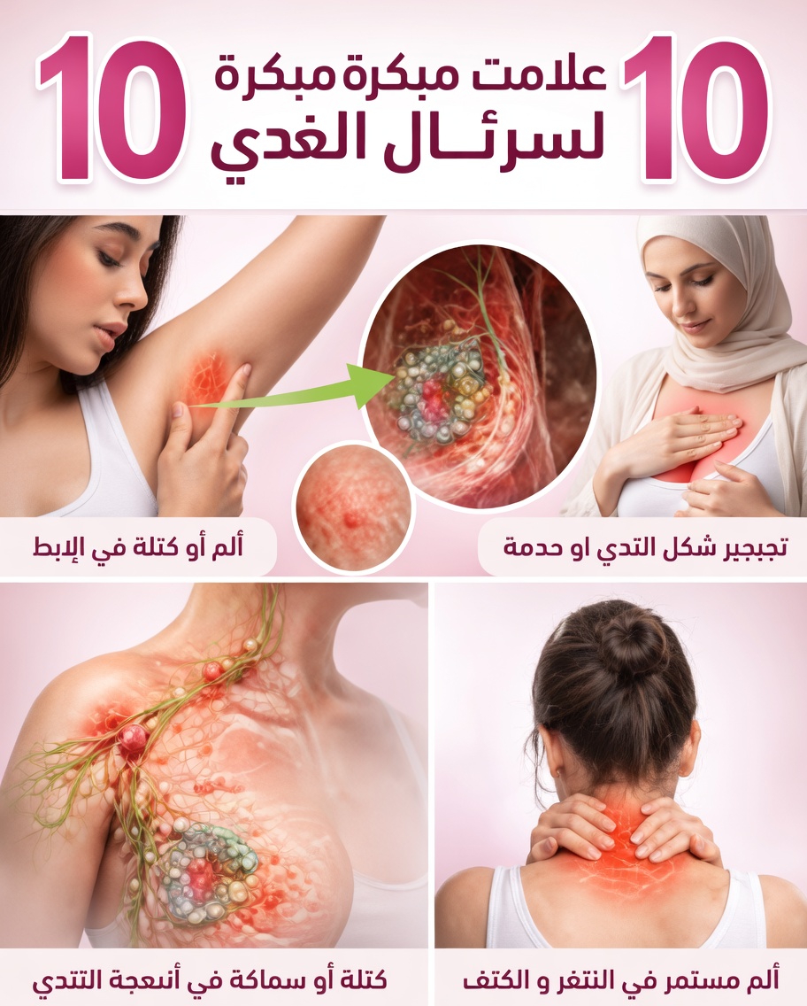 10 علامات وأعراض مبكرة لسرطان الثدي يجب ألا تتجاهليها أبدًا