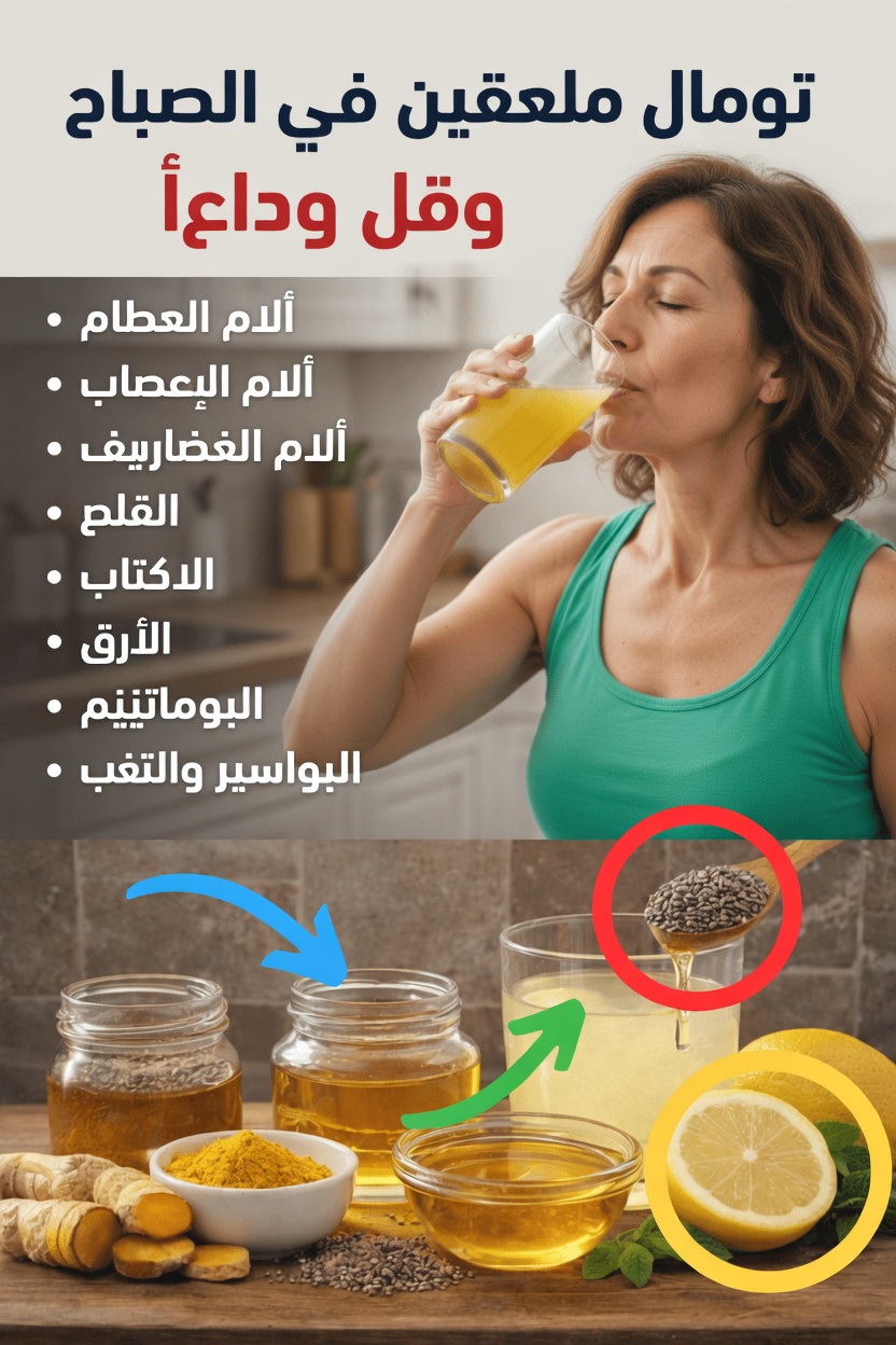 ملعقتان كبيرتان كل صباح: اكتشف هذه الوصفة السهلة بالكركم والزنجبيل والليمون والعسل وبذور الشيا