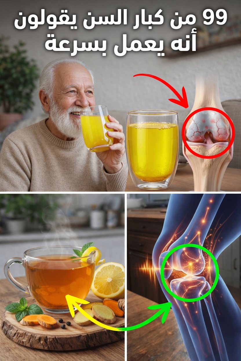 اكتشف وصفة مشروب الكركم والزنجبيل البسيطة التي يستخدمها كثير من كبار السن لدعم صحة الركبتين بشكل طبيعي