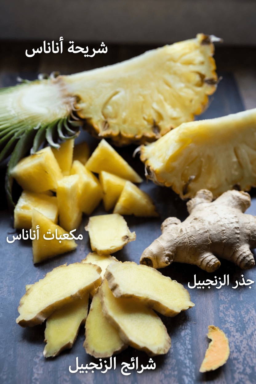 اكتشف وصفة سهلة لمشروب الأناناس والزنجبيل والكركم لدعم روتين صحة الكلى لديك ليلًا