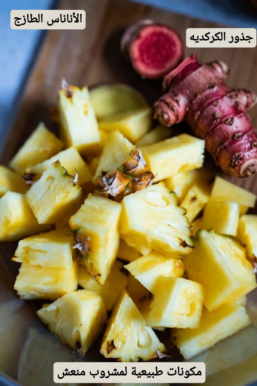 اكتشف وصفة سهلة لمشروب الأناناس والزنجبيل والكركم لدعم روتين صحة الكلى لديك ليلًا