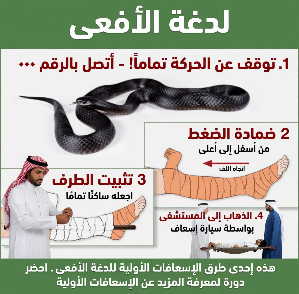 كيفية التمييز بين لدغات الأفاعي السامة وغير السامة: العلامات الأساسية وخطوات الإسعافات الأولية