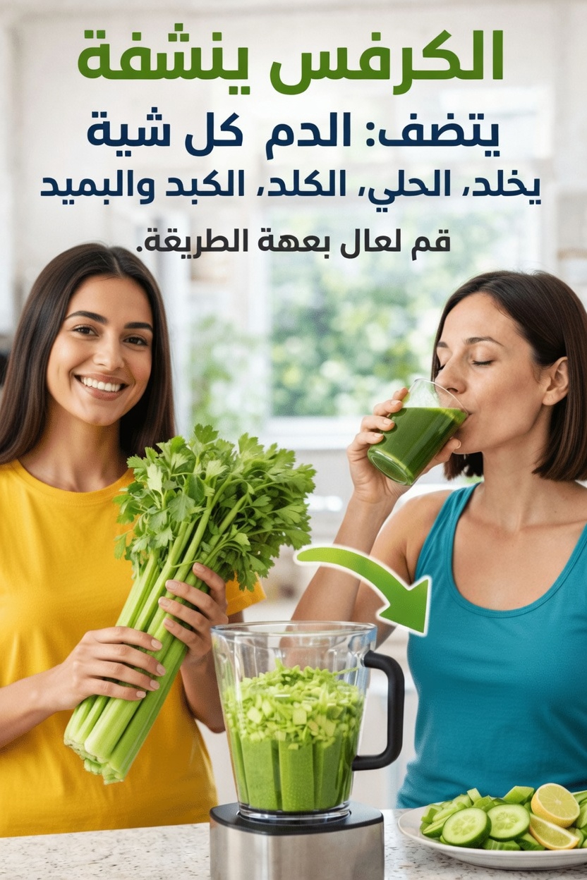 هل يُعد عصير الكرفس طريقة بسيطة لدعم عافية جسمك الطبيعية؟ اكتشف الحقائق وكيفية تجربته