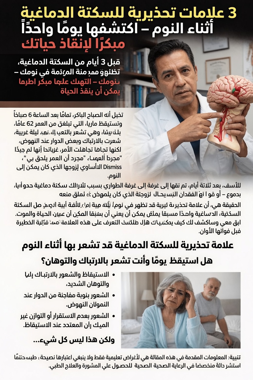 هل يمكن أن يكون هذا العرض أثناء النوم علامة تحذيرية على السكتة الدماغية؟