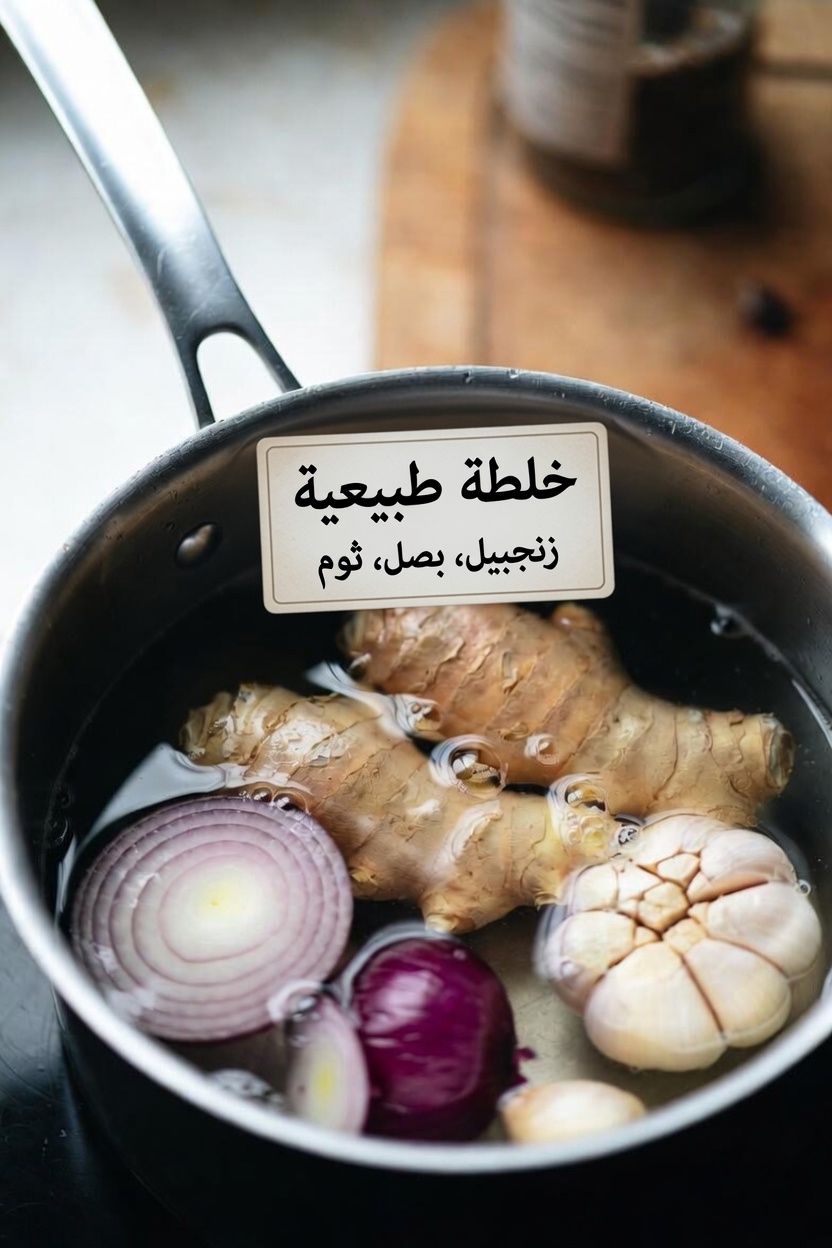 وصفة شاي الصباح وبعد العشاء بالزنجبيل والكركم والبصل والثوم والقرفة وورق الجوافة