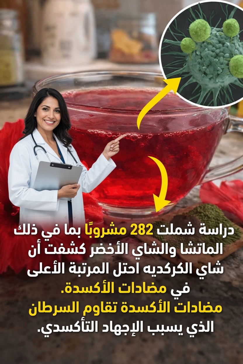 اكتشاف مفاجئ: لماذا يتصدر شاي الكركديه القائمة في دراسة شملت 282 مشروبًا من حيث محتوى مضادات الأكسدة