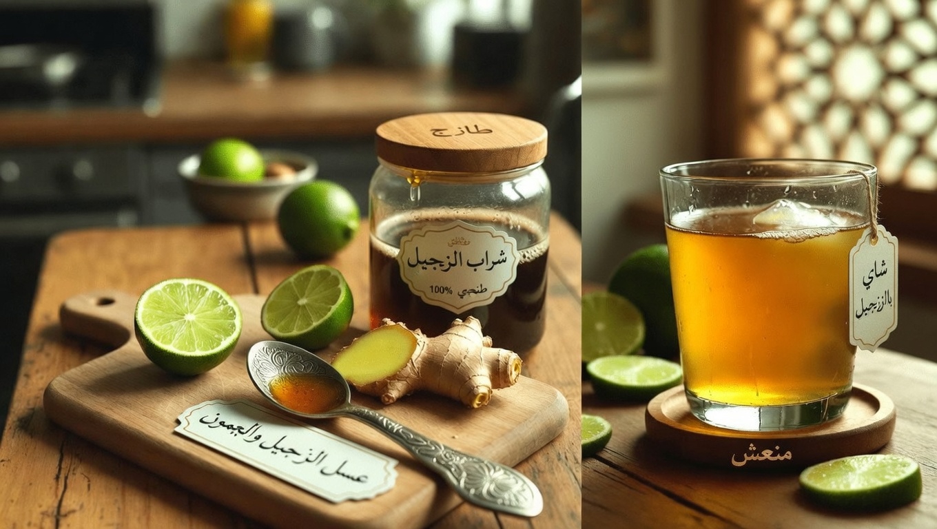 طقس مسائي بسيط: استكشاف مشروب طبيعي من الزنجبيل والليمون والعسل للعافية اليومية
