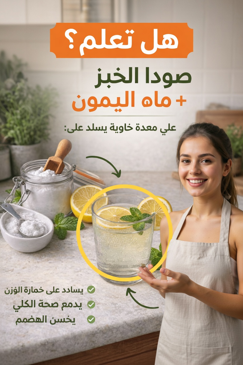صودا الخبز وماء الليمون صباحًا: عادة مفيدة أم خطر خفي؟