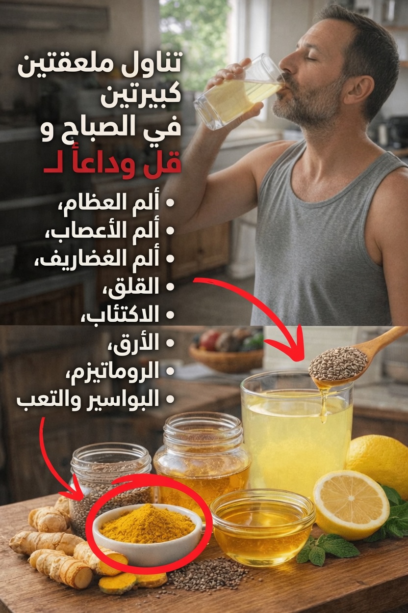 عادة صباحية بسيطة: استكشاف مشروب منعش بالكركم والليمون والعسل وبذور الشيا