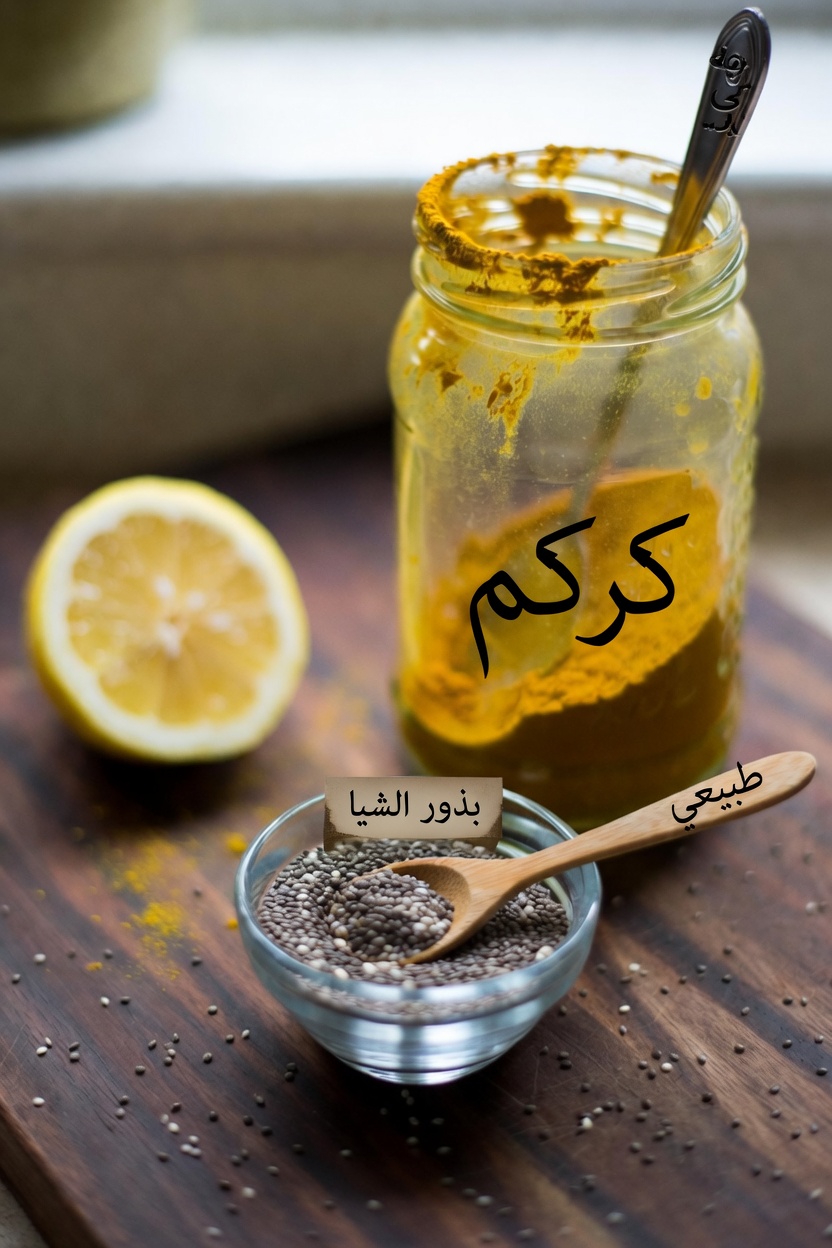 عادة صباحية بسيطة: استكشاف مشروب منعش بالكركم والليمون والعسل وبذور الشيا