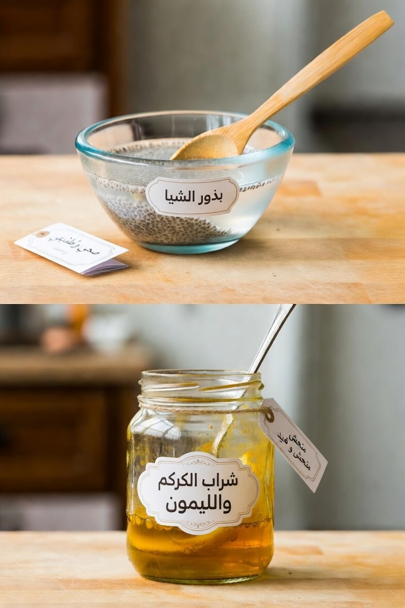 عادة صباحية بسيطة: استكشاف مشروب منعش بالكركم والليمون والعسل وبذور الشيا