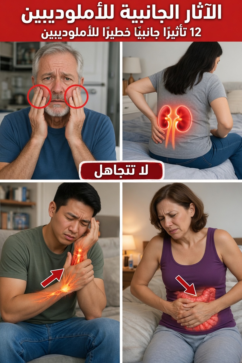 12 من الآثار الجانبية المحتملة لأملوديبين التي يجب أن تعرفها إذا كنت تتناول هذا الدواء