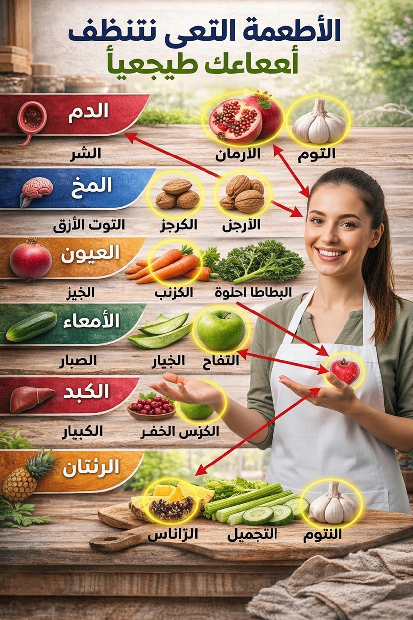 اكتشف الأطعمة اليومية التي تدعم عمليات التنقية الطبيعية في جسمك