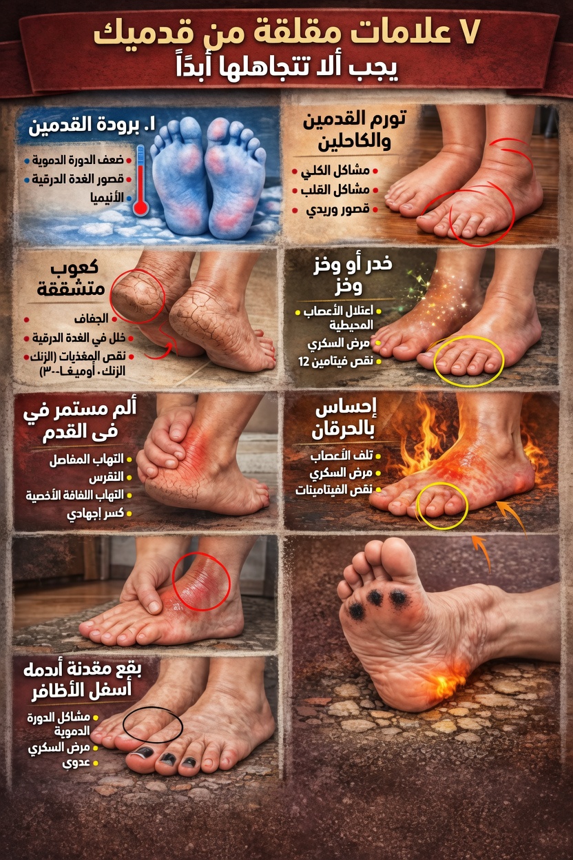 7 تغيّرات في القدمين قد تشير إلى شيء أعمق بشأن صحتك