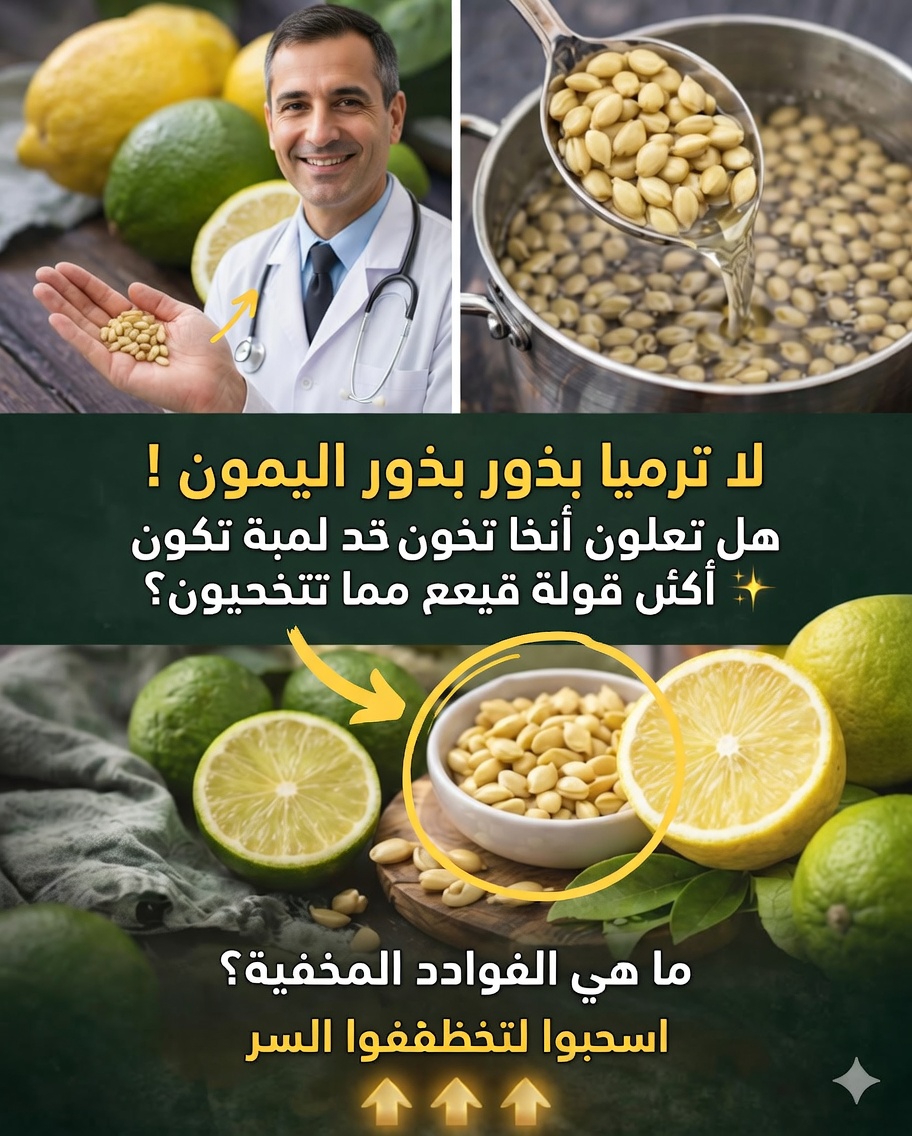 🍋 بذور الليمون: السر الطبيعي الذي يرميه الكثيرون دون معرفة فوائده الصحية