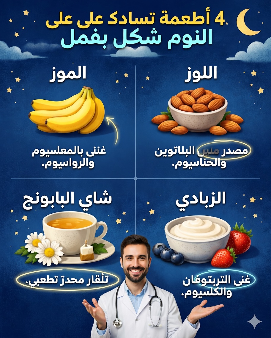 🌙 فواكه تساعد على نوم أفضل طبيعيًا