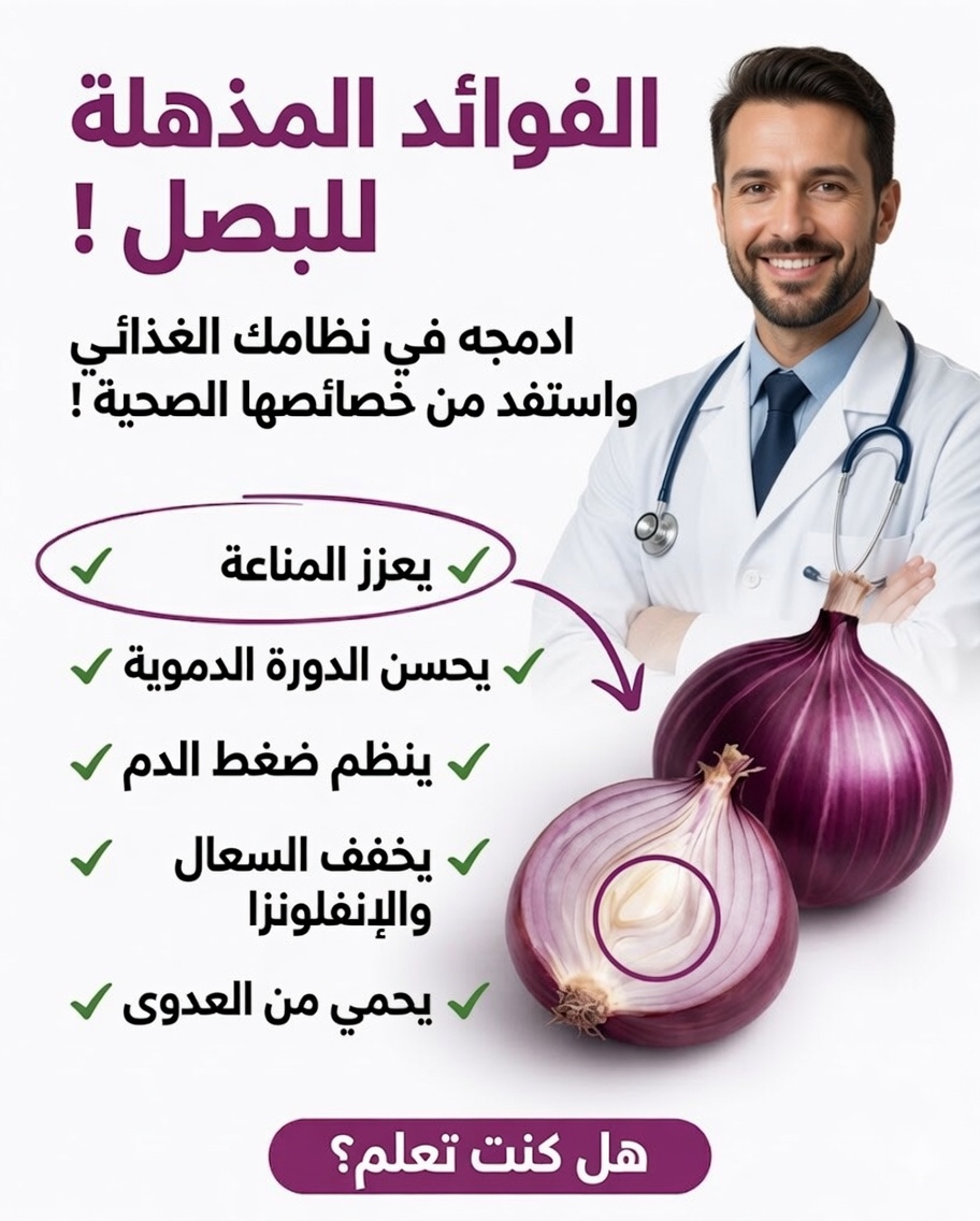 فوائد البصل الأحمر للصحة: الغذاء الخارق الطبيعي الذي يجب إدخاله في نظامك الغذائي 🧅
