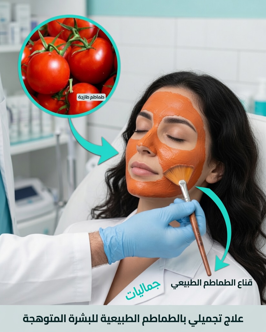 🍅 الطماطم والكولاجين: القناع الطبيعي الذي يمكن أن يجدد شباب بشرتك في أي عمر