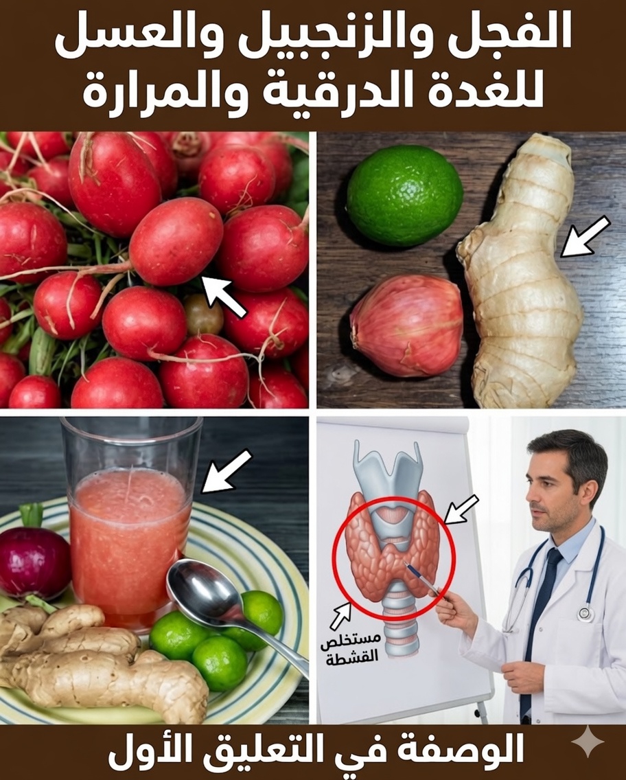 الفجل والزنجبيل والعسل: العلاج الطبيعي لدعم الغدة الدرقية والمرارة