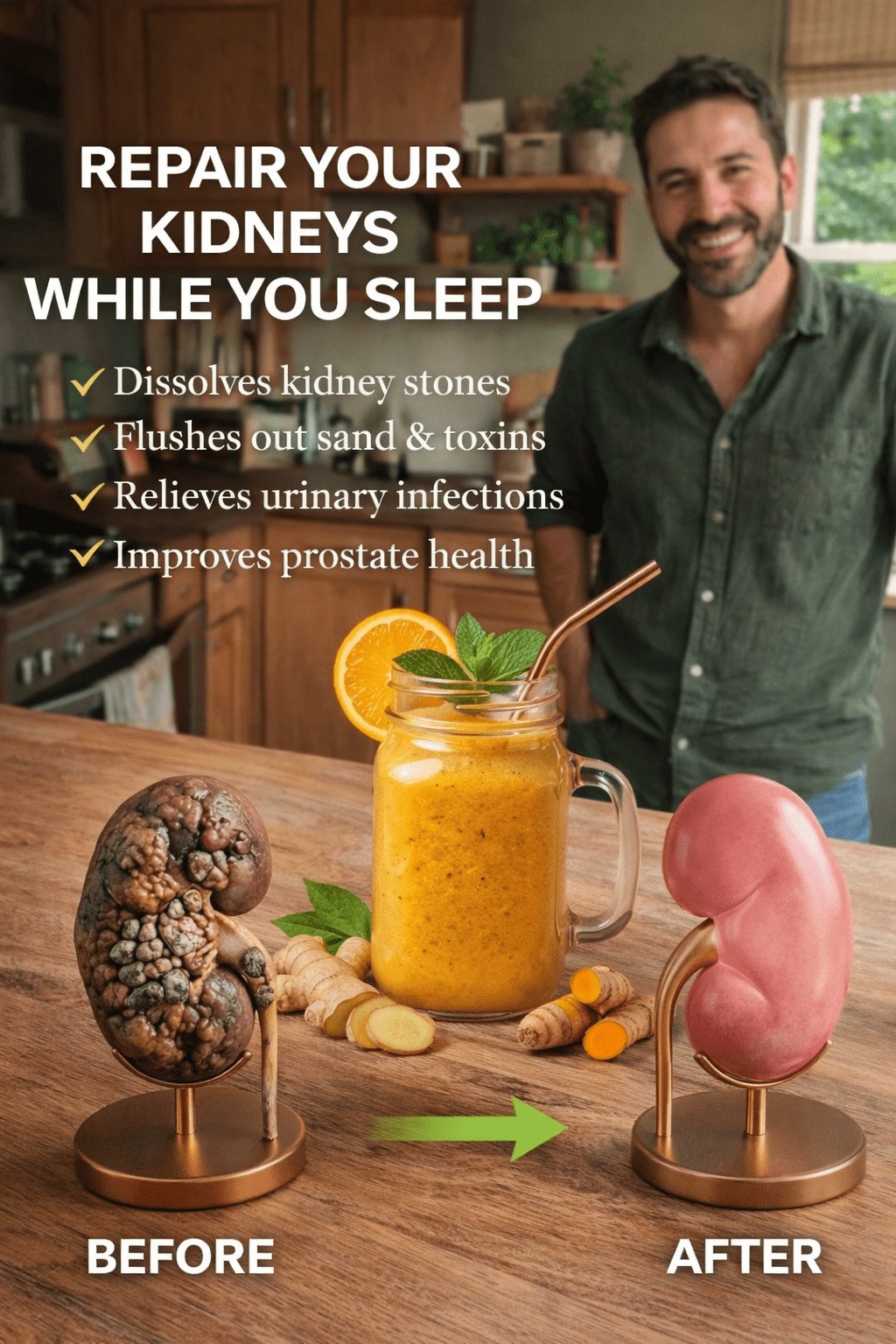 كيفية تحضير مشروب منعش ليلي يوميًا لدعم صحة الكلى بشكل طبيعي