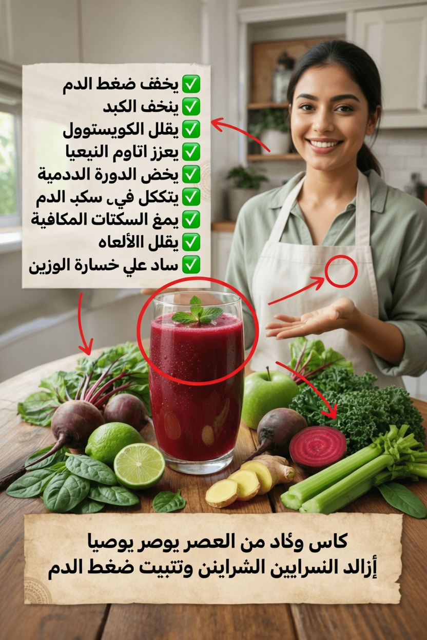 اكتشف الفوائد المدهشة لعصير خضروات يومي قائم على الشمندر لدعم صحة القلب
