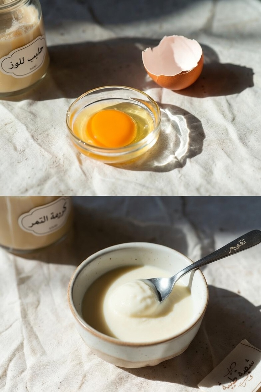 اكتشف كيفية إعداد قناع ليلي من صفار البيض والفازلين لروتين العناية ببشرتك المسائي