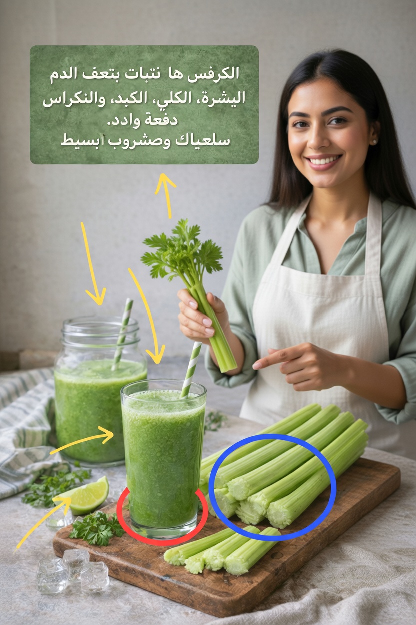 عصير الكرفس: عادة يومية بسيطة لاستكشاف فوائده الطبيعية من العناصر الغذائية والترطيب