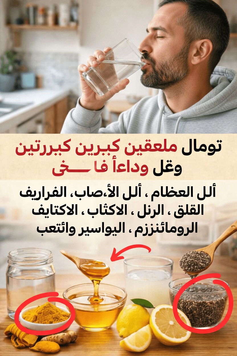 اكتشف هذا المزيج الصباحي الشهير بملعقتين كبيرتين من الكركم والزنجبيل والليمون والعسل وبذور الشيا
