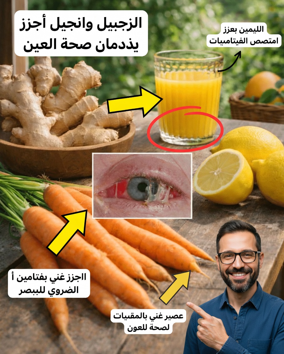 كنت أفقد بصري وأشعر بالعجز... حتى شاركني طبيب عيون هذه الفكرة البسيطة لعصير طبيعي