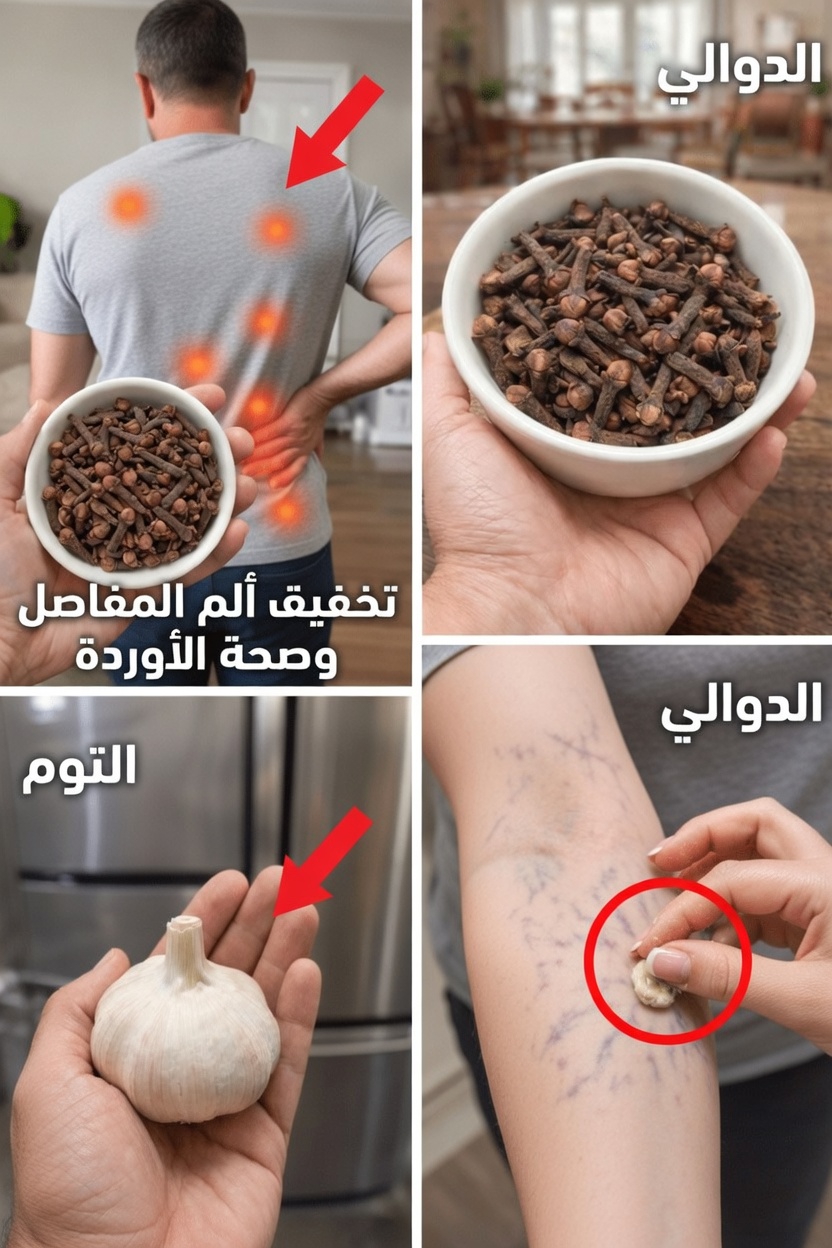 اكتشف طرقًا سهلة لاستخدام القرنفل والثوم لدعم راحة الساقين وصحة الأوردة في المنزل