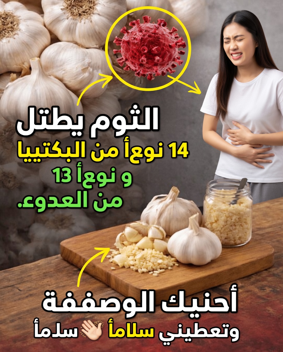 هل صحيح أن الثوم يقضي على 14 نوعًا من البكتيريا و13 نوعًا من العدوى؟