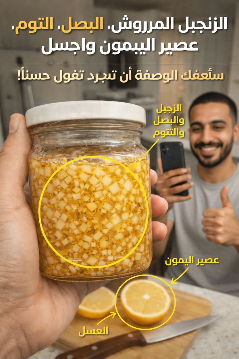 دليل بسيط لتحضير مزيج الزنجبيل المبشور والبصل والثوم وعصير الليمون والعسل في المنزل